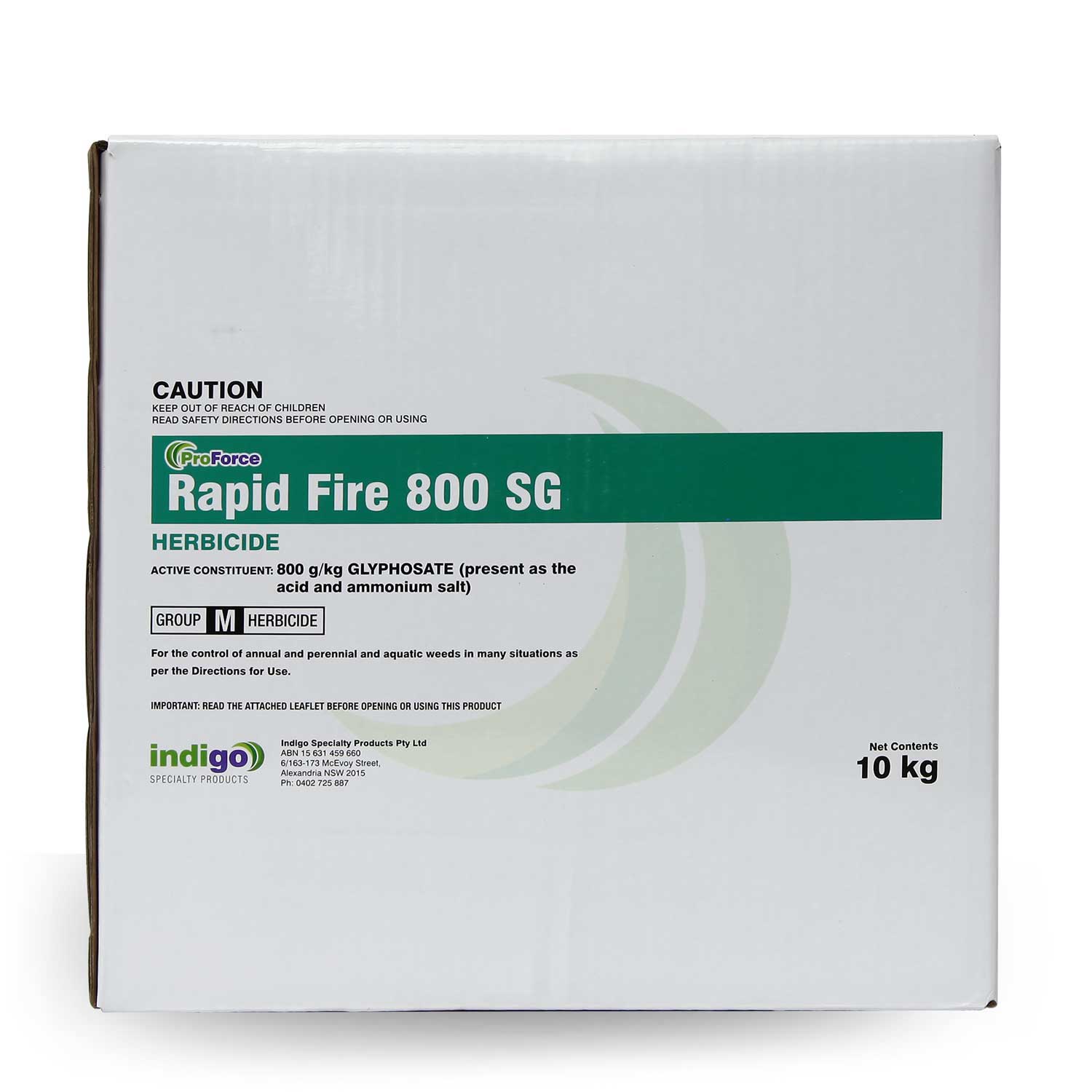 Indigo Rapid Fire 800SG 10kg Glyphosate (Aquatic registered)