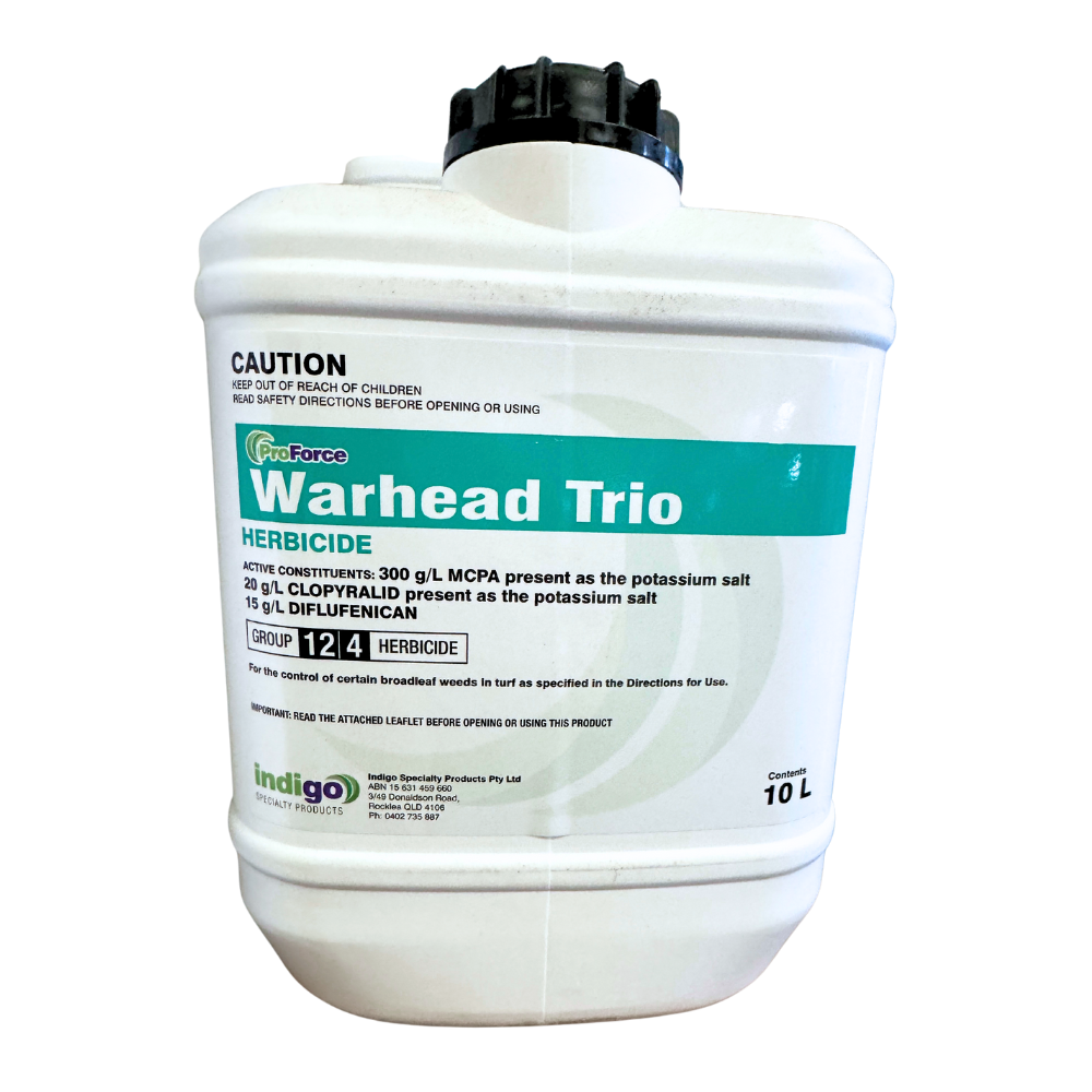 diflufenican herbicide label Indigo Warhead Trio 10L. Diflufenican Clopyralid MCPA