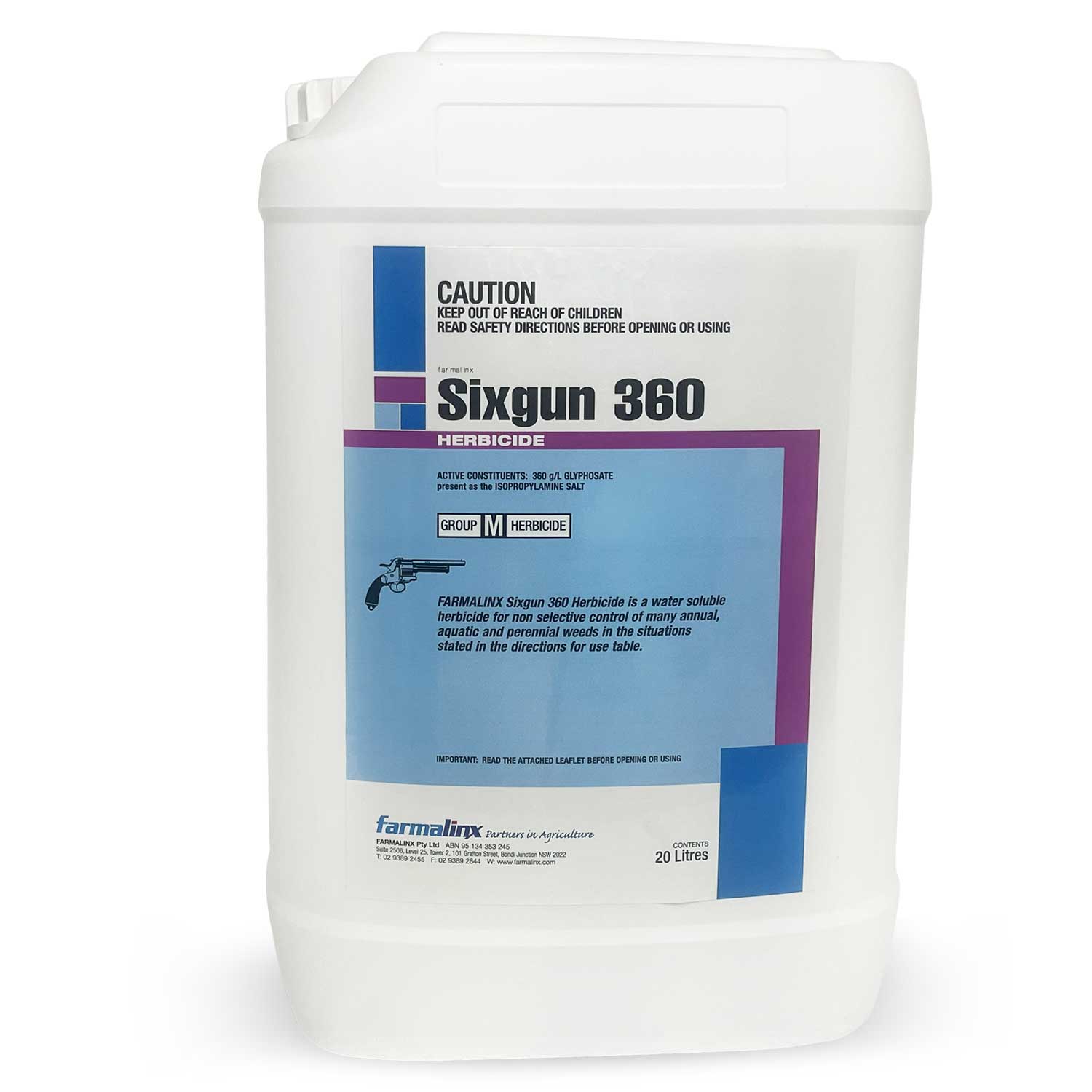 Six Gun 360g Glyphosate 20L. Glyphosate