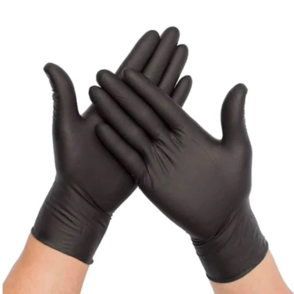 PPE Gear – Disposable Nitrile Safety Gloves (Black)